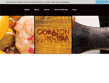 Tablet Screenshot of corazondecubany.com